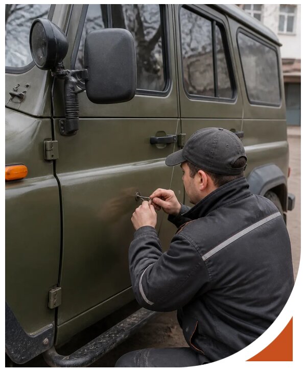 Профессиональное вскрытие автомобиля УАЗ без повреждений в Спасске-Дальнем